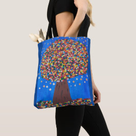 Bolsa Tote Árvore colorida abstrato