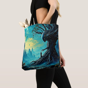 Bolsa Tote Árvore Cósmica da Fantasia da Vida