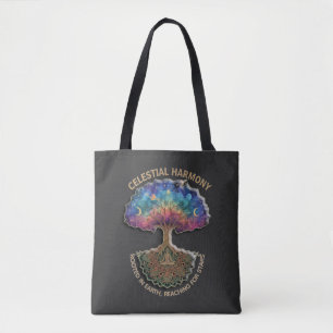 Bolsa Tote Árvore da Harmonia Celestial - Mandala de Meditaçã