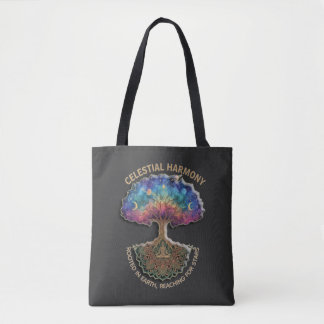Bolsa Tote Árvore da Harmonia Celestial - Mandala de Meditaçã