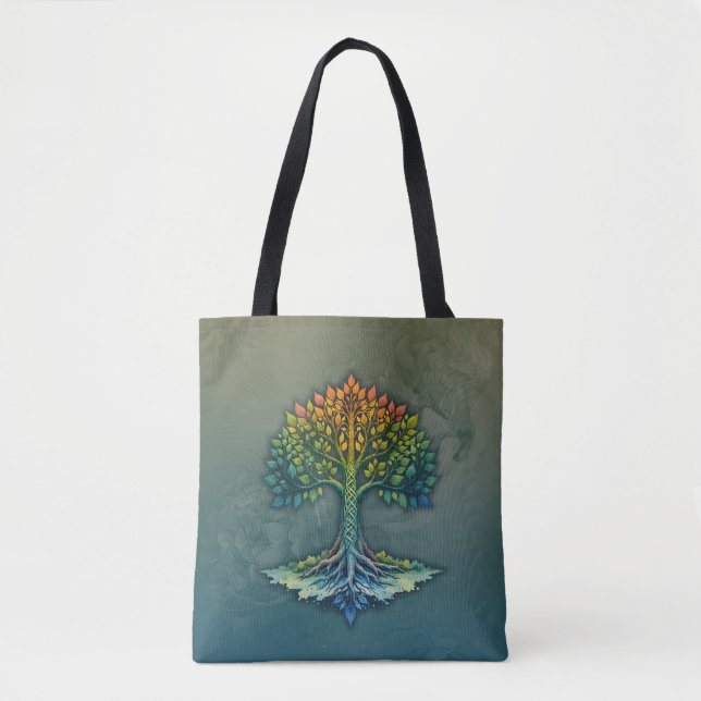 Bolsa Tote Árvore da Vida Mudando o Amanhecer (Frente)