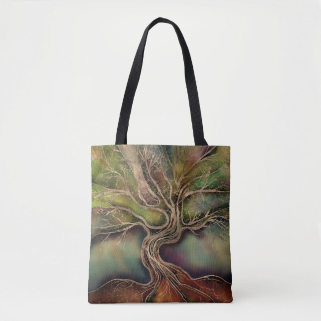 Bolsa Tote Árvore da vida - sombras de queda (Frente)