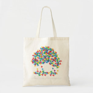 Bolsa Tote Árvore de Consciência do Autismo Mês de Vida do