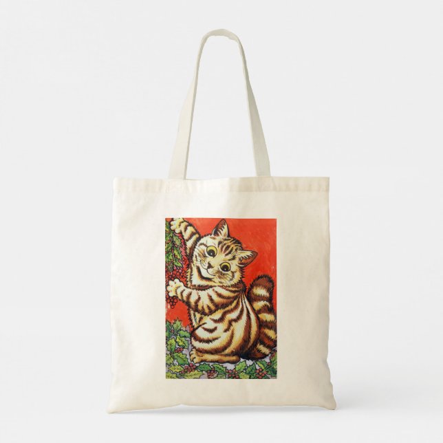 Bolsa Tote Árvore de decoração de gatos Louis Wain (Verso)