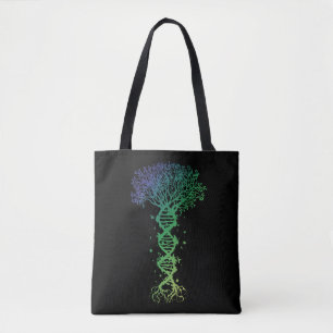 Bolsa Tote Árvore de DNA da Life Genetics Colorful Biology S