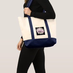Bolsa Tote Árvore de Lavanda de Folha em Forma de Coração Pás