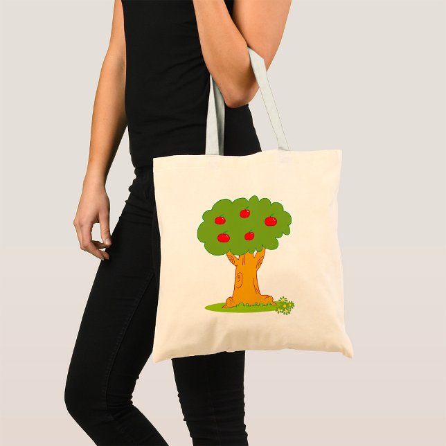 Bolsa Tote Árvore de Maçã Vermelha (Criador carregado)