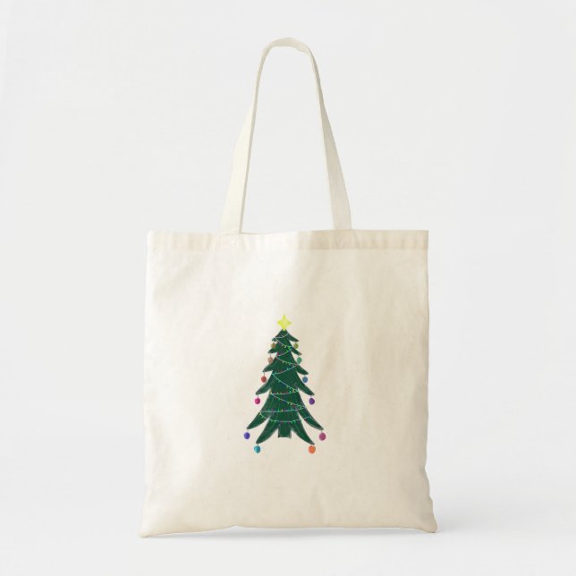 Bolsa Tote árvore de Natal (Frente)