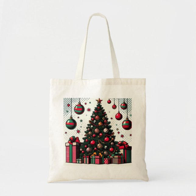 Bolsa Tote árvore de Natal (Frente)