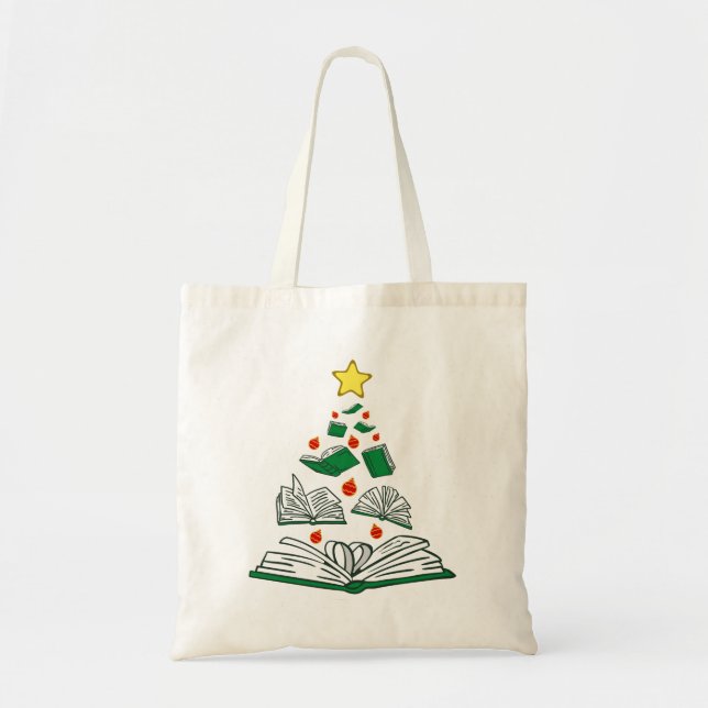 Bolsa Tote Árvore de Natal de Bookie III (Frente)