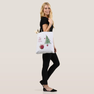 Bolsa Tote Árvore de Natal de Cena de Férias Coelhinhas