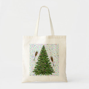 Bolsa Tote árvore de natal de champanhe
