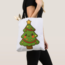 Bolsa Tote Árvore de Natal de Kawaii Cute