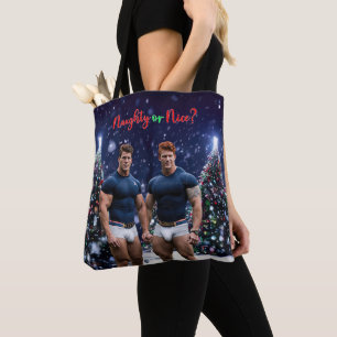 Bolsa Tote Árvore de Natal decorada de SlipperyJoe