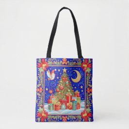 Bolsa Tote Árvore de Natal decorada parece decorada