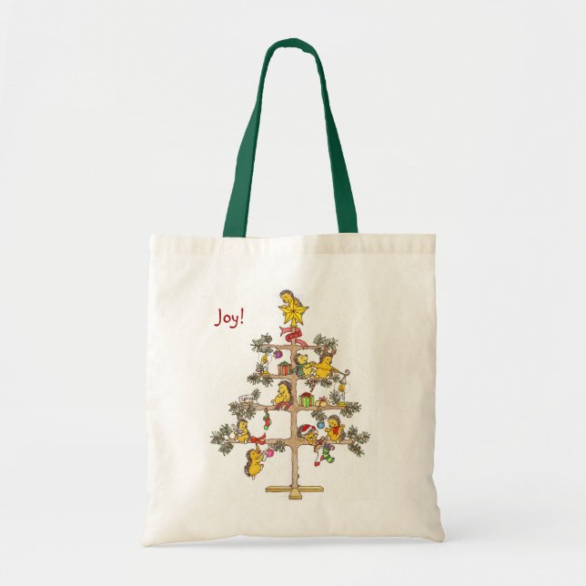 Bolsa Tote Árvore de Natal do ouriço (Frente)