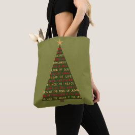 Bolsa Tote Árvore de Natal dos Nomes de Jesus