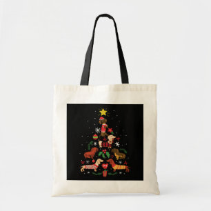 Bolsa Tote Árvore de Natal Engraçado Dachshund