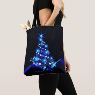 Bolsa Tote Árvore de Natal estilizada e brilhante da Slippery