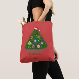 Bolsa Tote Árvore de Natal familiar