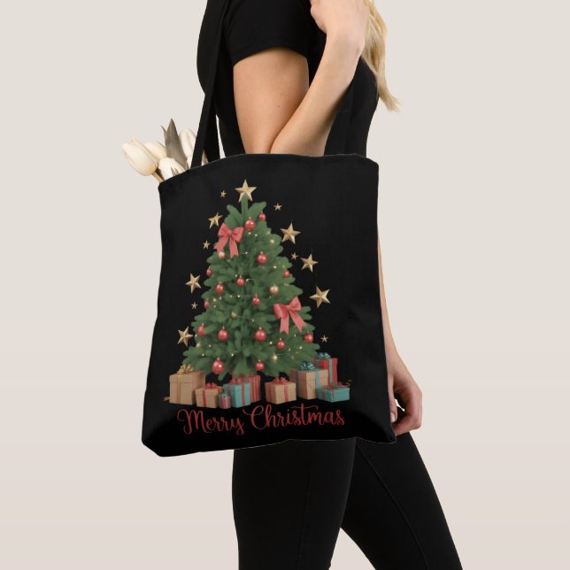 Bolsa Tote Árvore de Natal Férias Presente de Inverno  (Close Up)