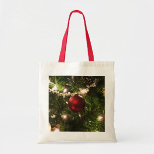 Bolsa Tote Árvore de Natal I Feriado Verde Bonito e Vermelho