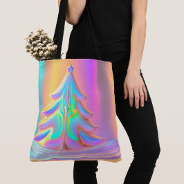 Bolsa Tote Árvore de Natal Iridescente