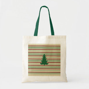 Bolsa Tote Árvore de Natal listrada