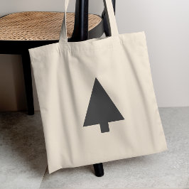 Bolsa Tote Árvore de Natal minimalista | Preto e Branco Simpl