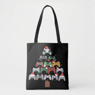 Bolsa Tote Árvore de Natal para Gamers Presentes de Natal
