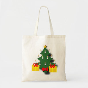 Bolsa Tote Árvore de Natal Tradicional com Velas