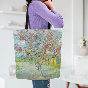 Bolsa Tote Árvore de Pêssego de Flor Vincent van Gogh
