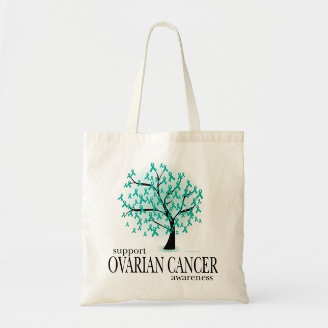 Bolsa Tote Árvore do câncer de ovário (Frente)