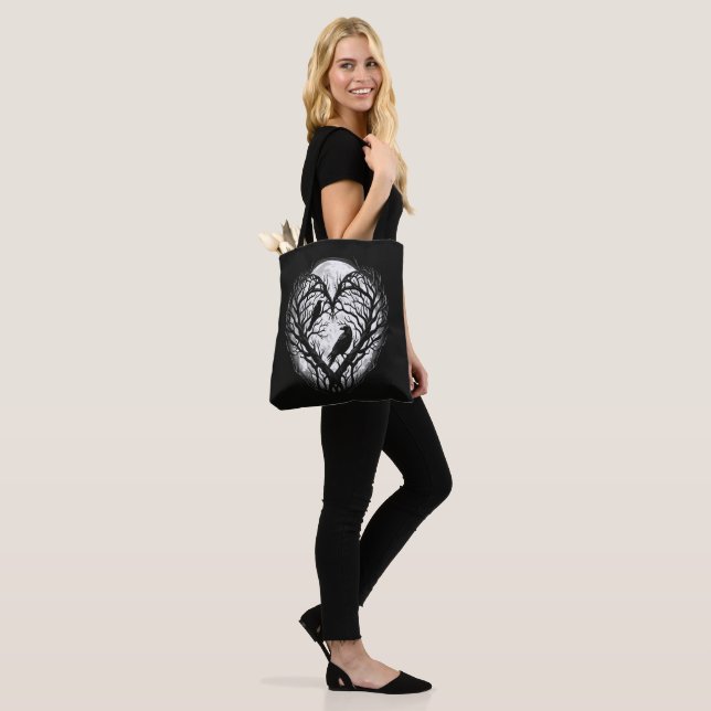 Bolsa Tote Árvore do Coração do Corvo  (No(a) Modelo)