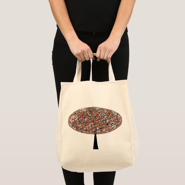 Bolsa Tote Árvore do Jelly Bean reutilizável (Frente (produto))