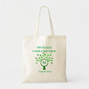 Bolsa Tote Árvore Familiar de Reunião do Monograma