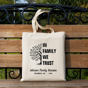Bolsa Tote Árvore Familiar Que Confiamos Na Reunião