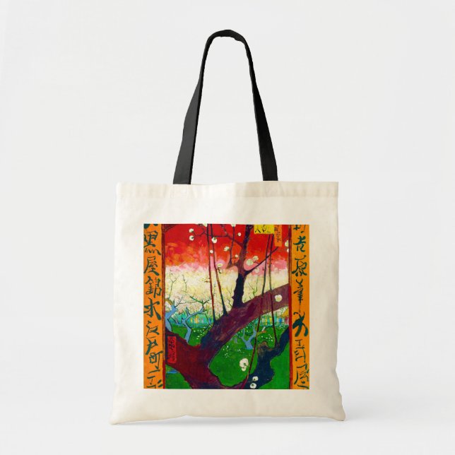Bolsa Tote Árvore florescente de ameixa (após Hiroshige), Van (Frente)