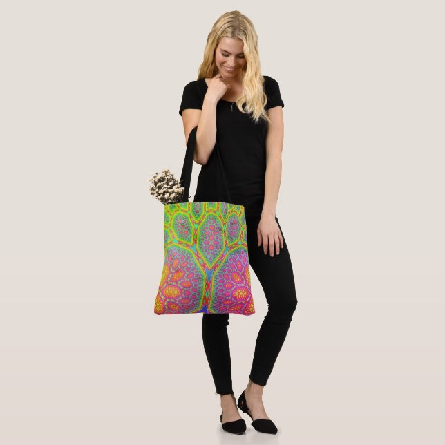 Bolsa Tote Árvore Fractal Geométrica Matemática Funky Groovy (No(a) Modelo)