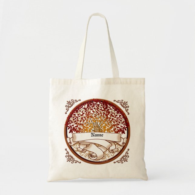Bolsa Tote Árvore genealógica da família Crimson sobrenome  (Frente)