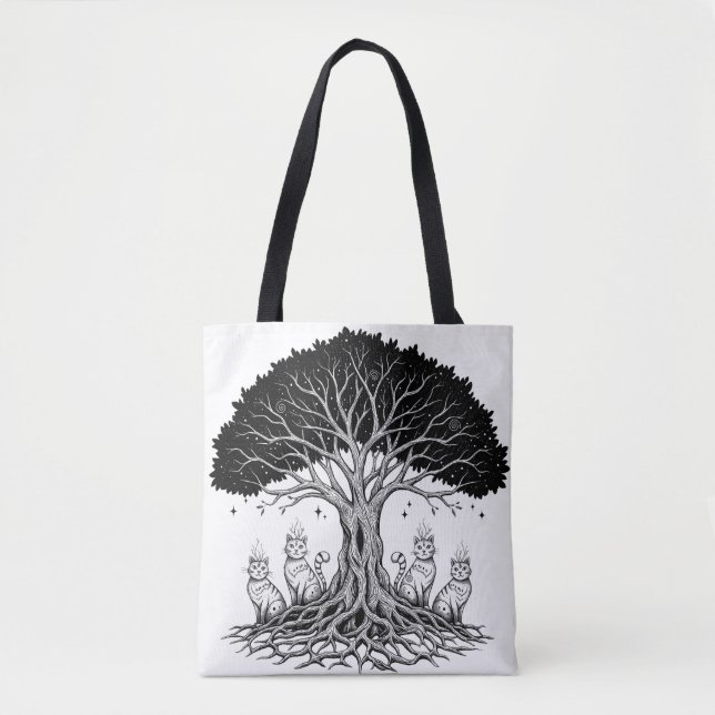 Bolsa Tote árvore mística da vida (Frente)