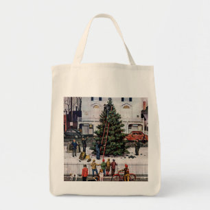 Bolsa Tote Árvore na praça da cidade