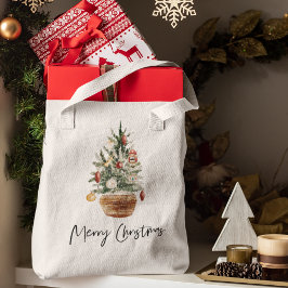 Bolsa Tote Árvore natais vintages | Feliz Natal