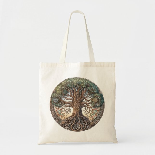 Bolsa Tote Árvore Pagan da Vida (Frente)
