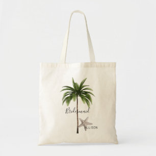 Bolsa Tote Árvore Palm de Casamento de Praia de Bridesmaid Pe