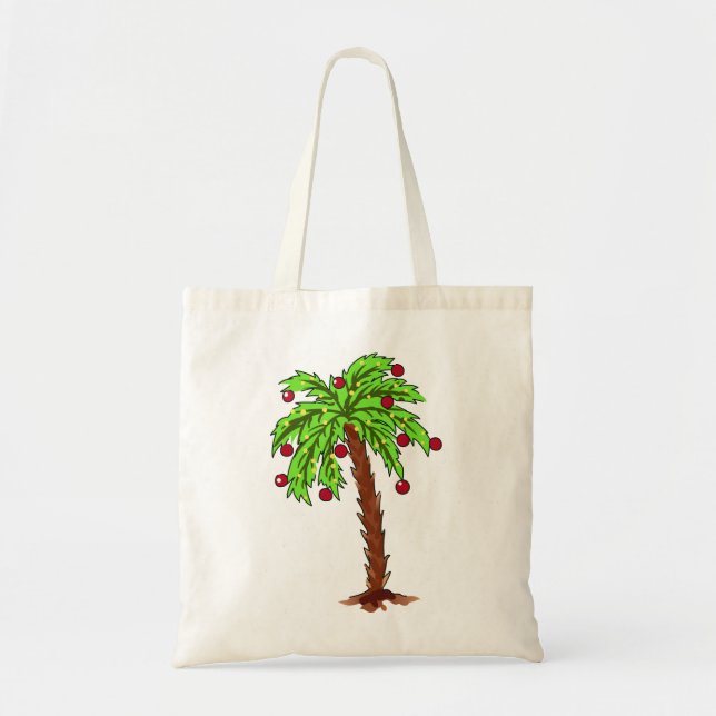 Bolsa Tote Árvore Palm decorada (Frente)