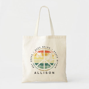 Bolsa Tote Árvore Palm - Sinal de Paz de Praia Retro