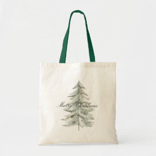 Bolsa Tote Árvore Verde Branco Natal