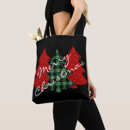 Bolsa Tote Árvores de Natal Feliz