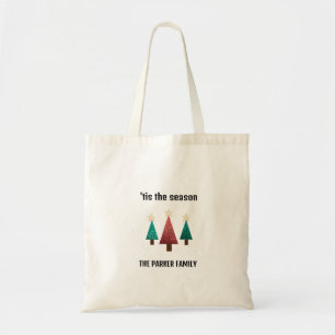Bolsa Tote Árvores de Natal Personalizadas